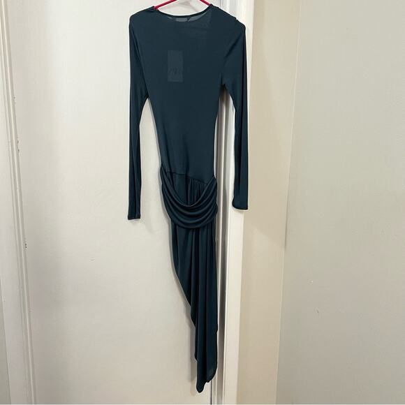 Zara KNOTTED ASYMMETRIC DRESS Size Large - Picture 10 of 10